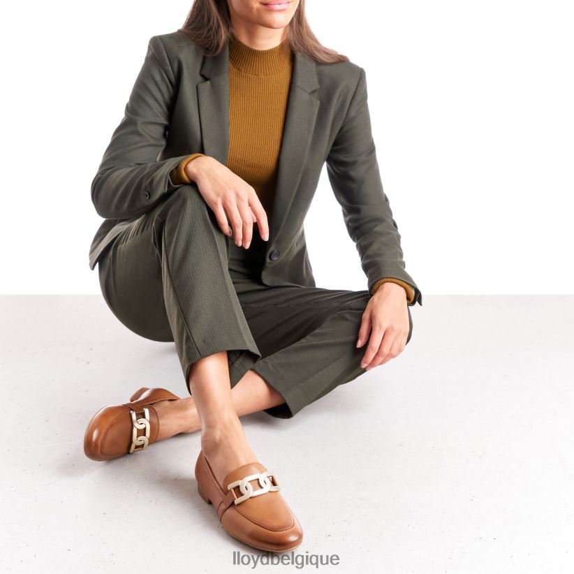 LLOYD babouche en cuir lisse femmes brun 4Z6Z661040 chaussures