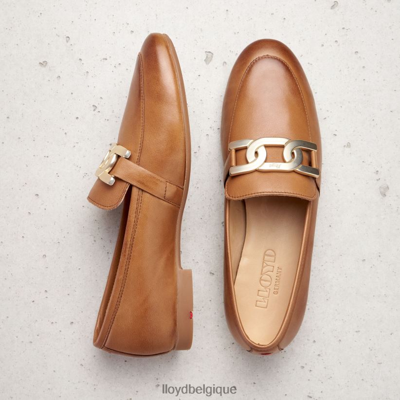 LLOYD babouche en cuir lisse femmes brun 4Z6Z661040 chaussures