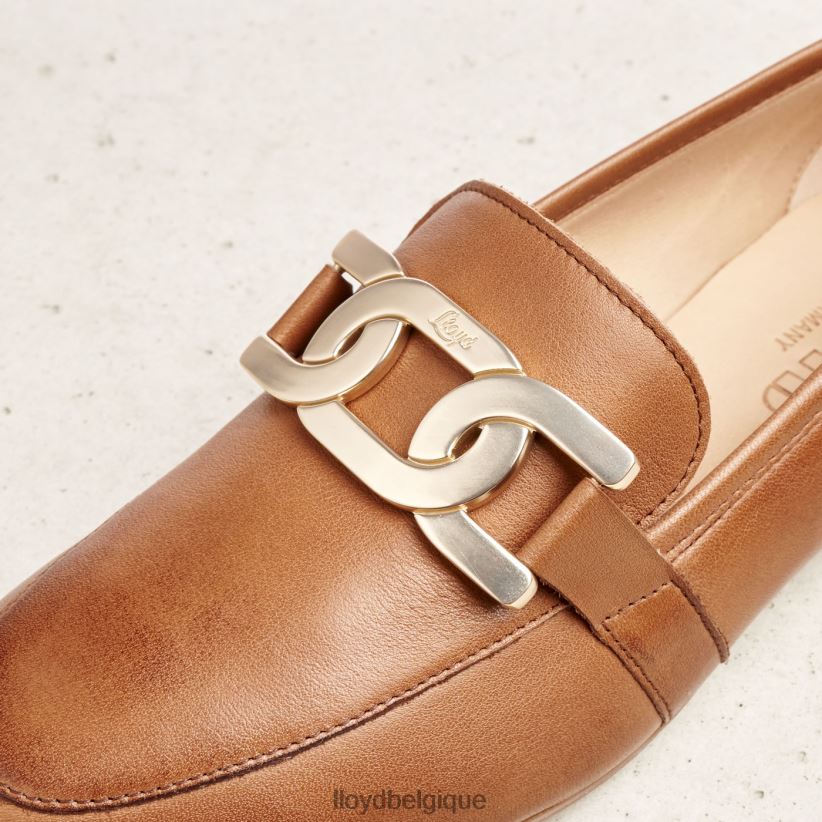 LLOYD babouche en cuir lisse femmes brun 4Z6Z661040 chaussures