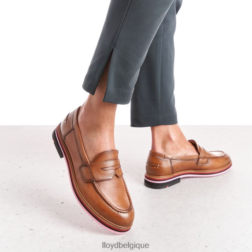 LLOYD babouche en cuir lisse femmes brun 4Z6Z661045 chaussures