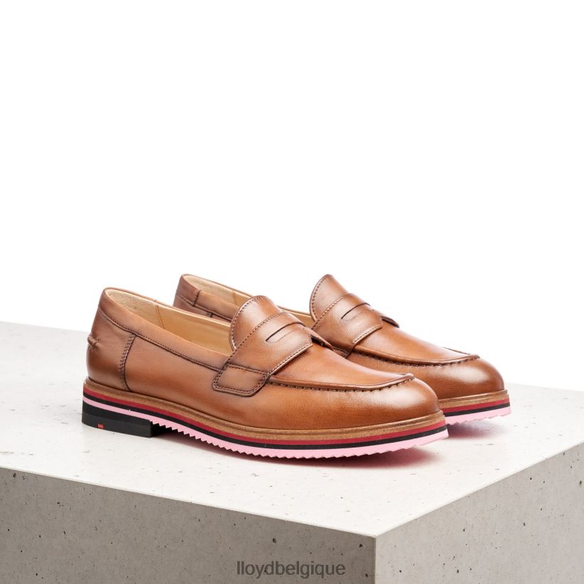 LLOYD babouche en cuir lisse femmes brun 4Z6Z661045 chaussures