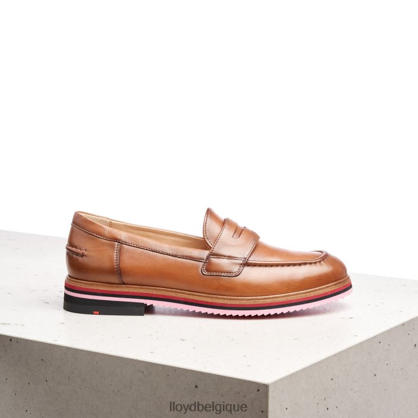 LLOYD babouche en cuir lisse femmes brun 4Z6Z661045 chaussures