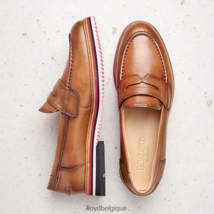 LLOYD babouche en cuir lisse femmes brun 4Z6Z661045 chaussures