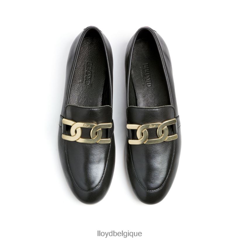 LLOYD babouche en cuir lisse femmes noir 4Z6Z661039 chaussures