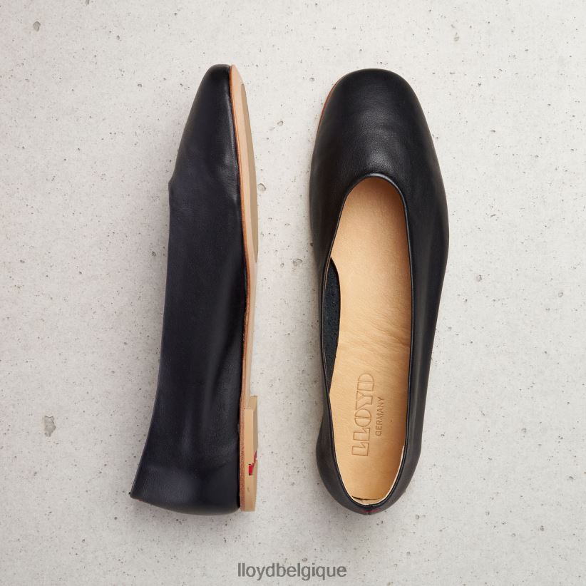 LLOYD ballerine en cuir lisse femmes noir 4Z6Z661257 chaussures