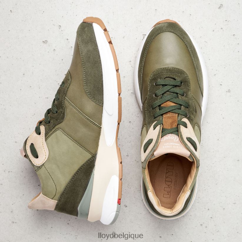 LLOYD baskets basses en cuir femmes vert 4Z6Z66767 chaussures