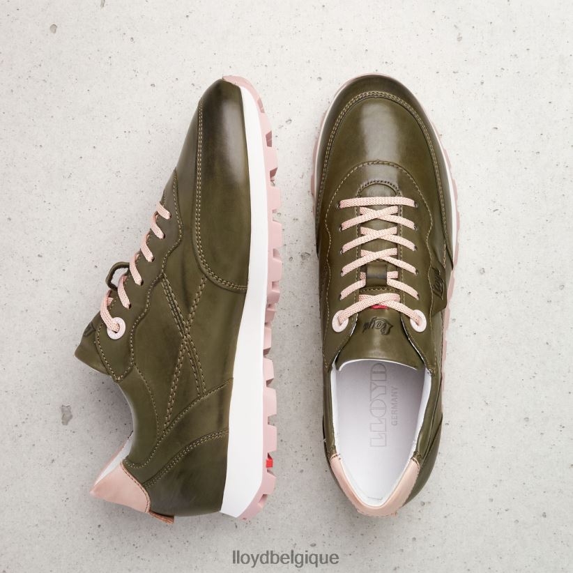 LLOYD baskets basses en cuir femmes vert 4Z6Z66801 chaussures