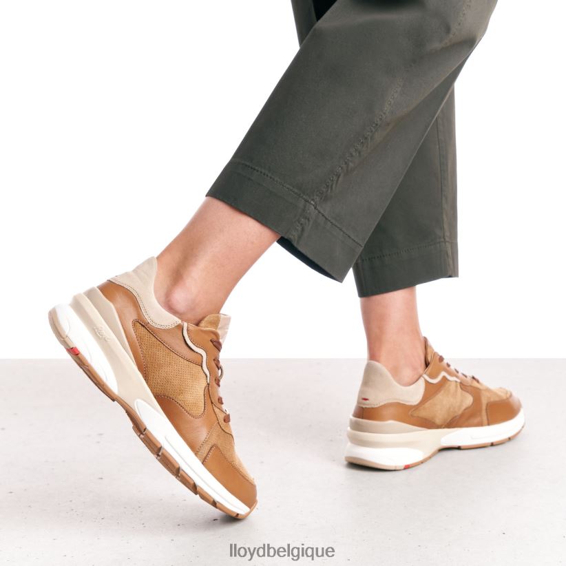 LLOYD baskets en cuir de mouton femmes brun 4Z6Z66804 chaussures