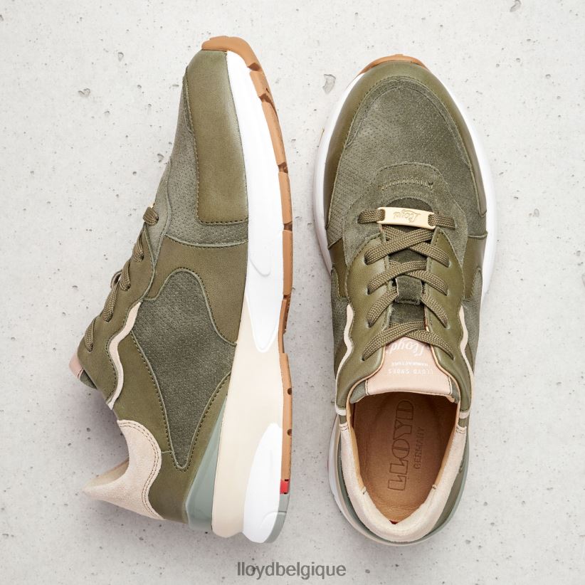 LLOYD baskets en cuir de mouton femmes vert 4Z6Z66817 chaussures