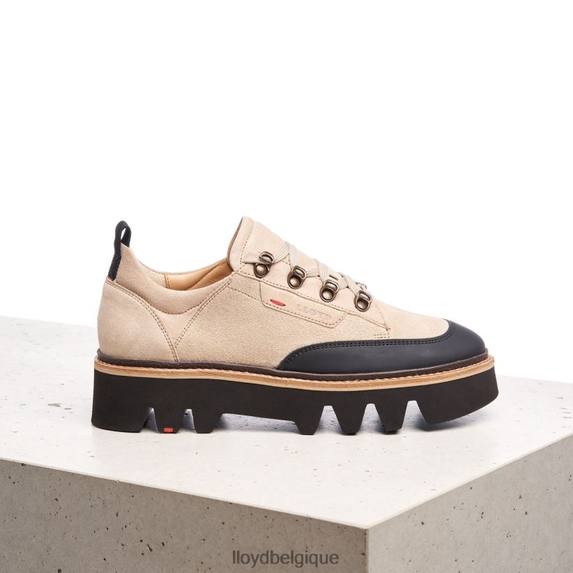 LLOYD baskets en cuir lisse femmes beige 4Z6Z661177 chaussures