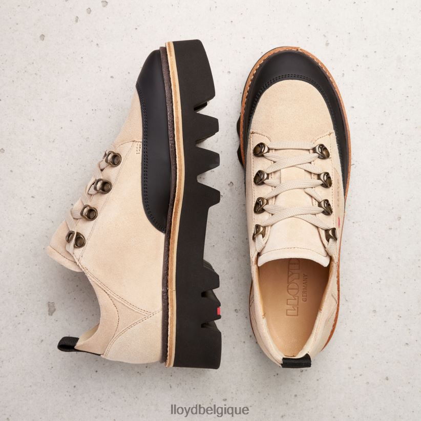 LLOYD baskets en cuir lisse femmes beige 4Z6Z661177 chaussures