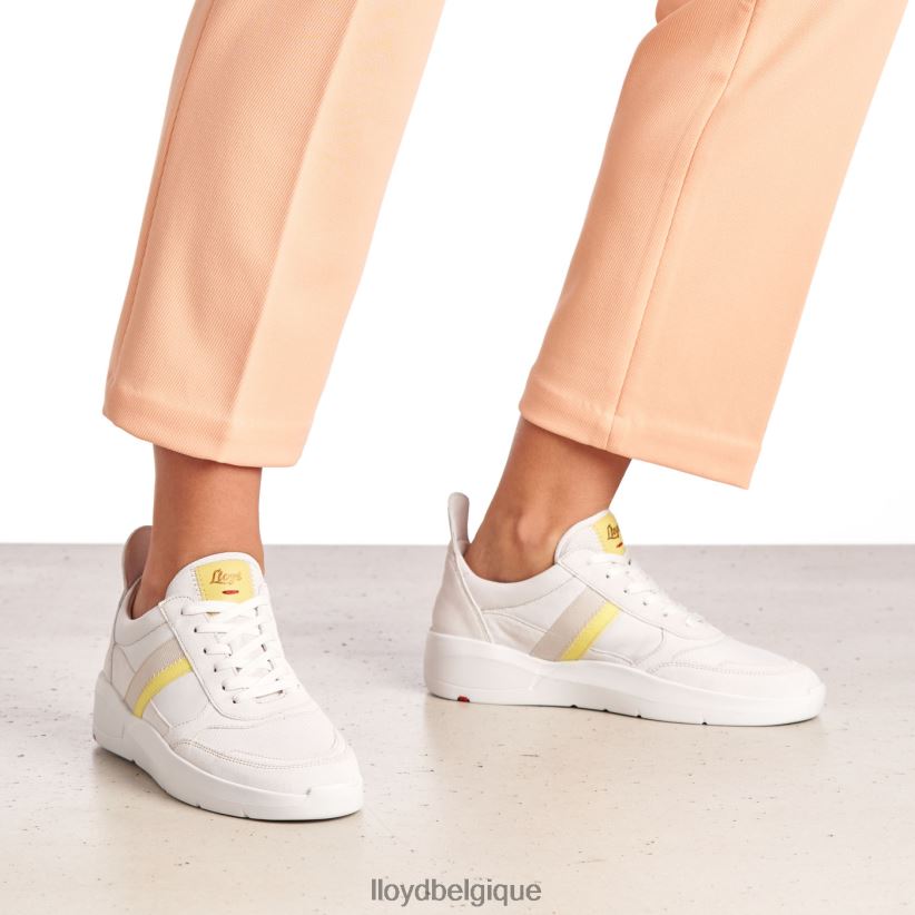 LLOYD baskets en cuir lisse femmes blanc 4Z6Z66808 chaussures