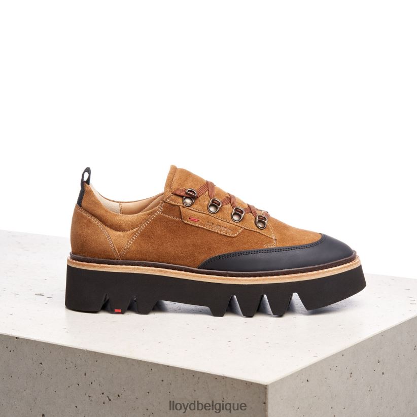 LLOYD baskets en cuir lisse femmes brun 4Z6Z661176 chaussures