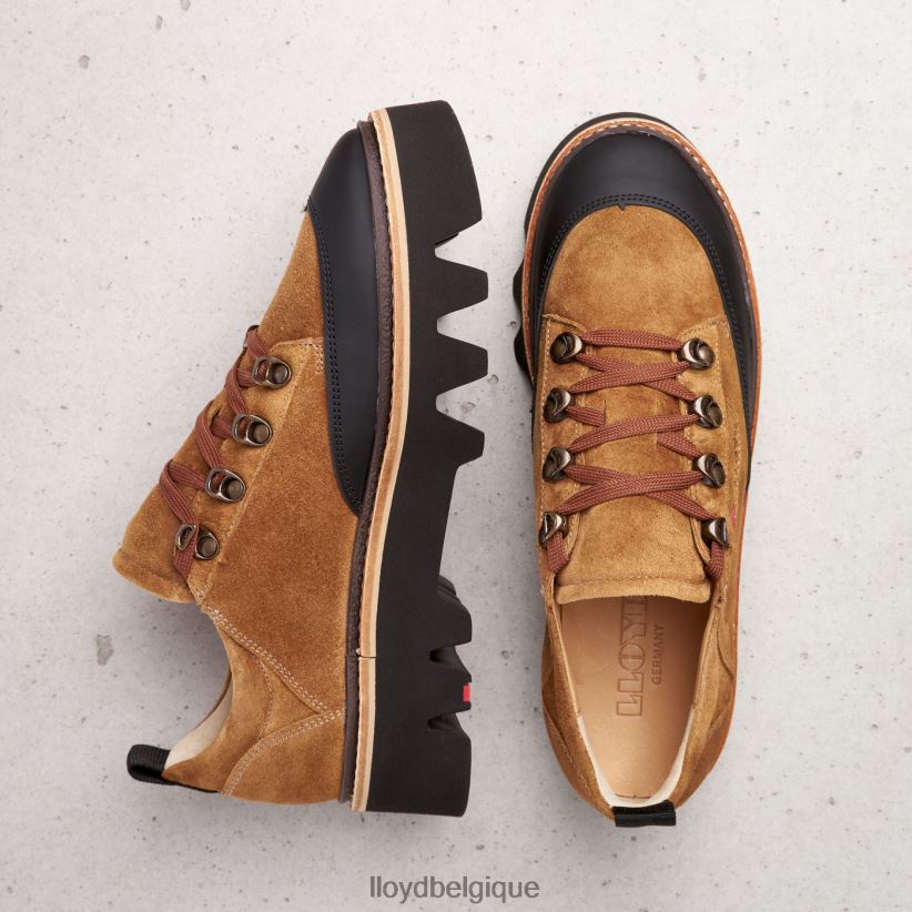 LLOYD baskets en cuir lisse femmes brun 4Z6Z661176 chaussures