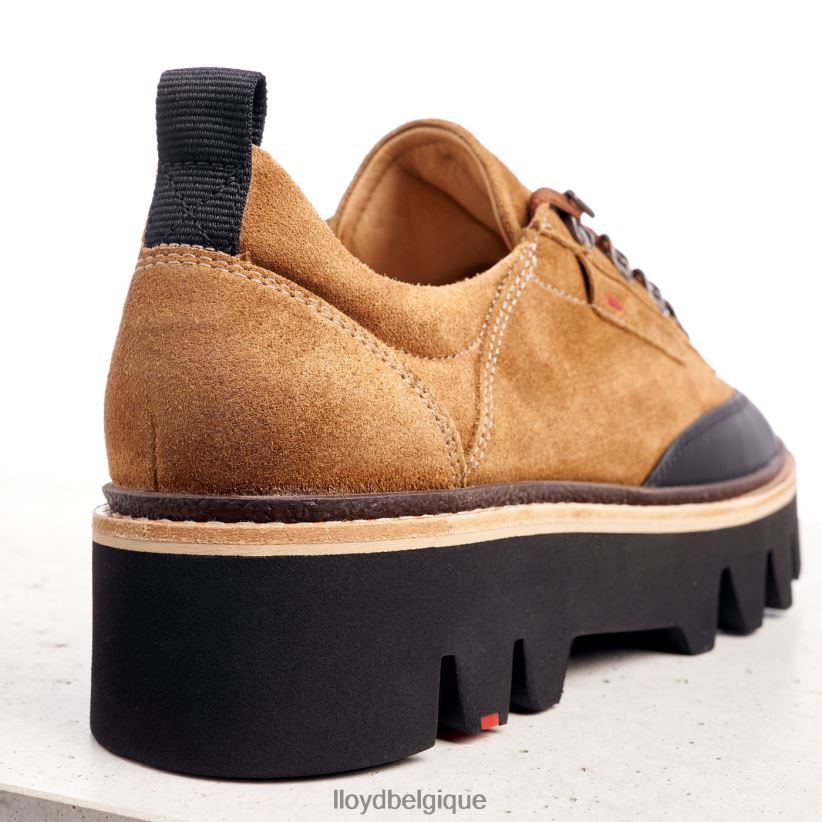 LLOYD baskets en cuir lisse femmes brun 4Z6Z661176 chaussures