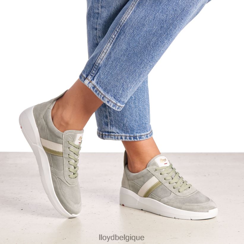 LLOYD baskets en cuir lisse femmes vert 4Z6Z66809 chaussures