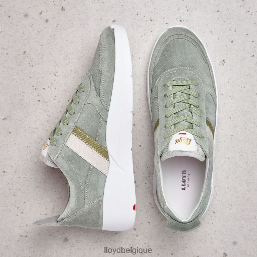 LLOYD baskets en cuir lisse femmes vert 4Z6Z66809 chaussures