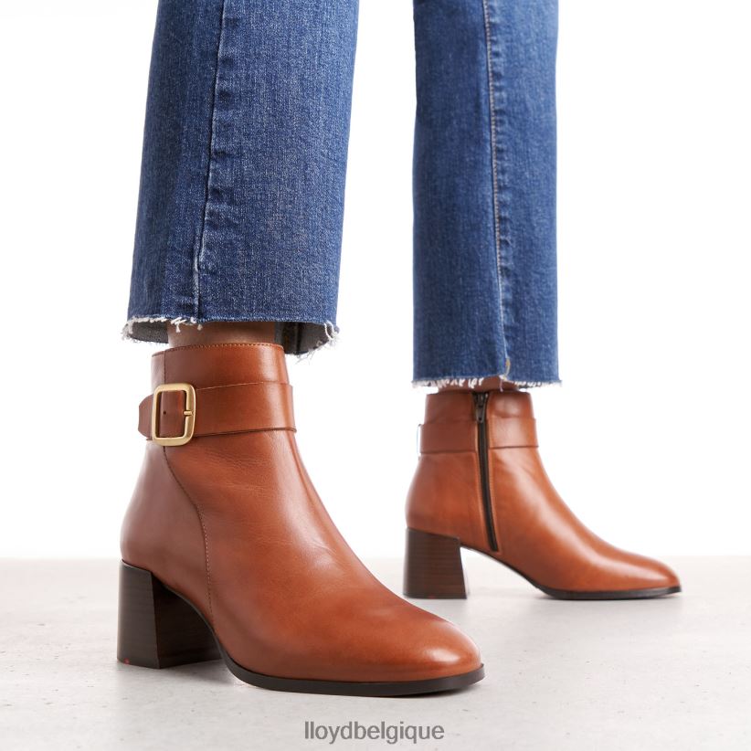 LLOYD bottines en cuir lisse femmes brun 4Z6Z66968 chaussures