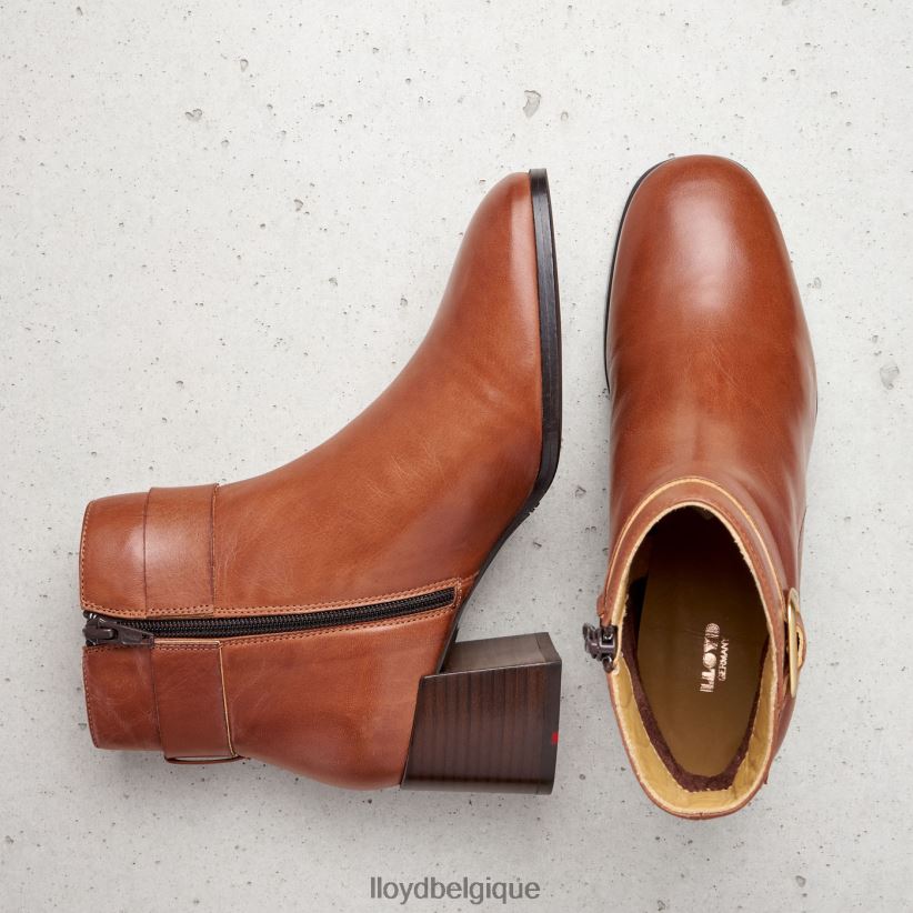 LLOYD bottines en cuir lisse femmes brun 4Z6Z66968 chaussures