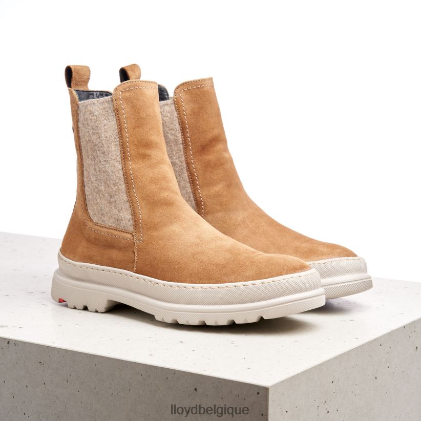 LLOYD bottines à enfiler en cuir brut femmes brun 4Z6Z66925 chaussures