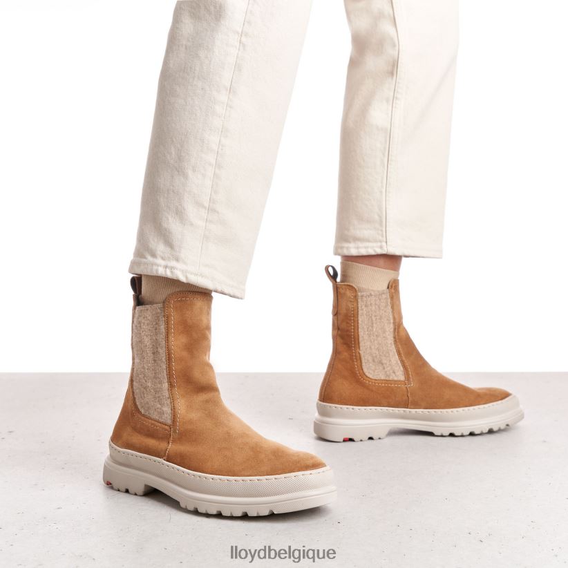 LLOYD bottines à enfiler en cuir brut femmes brun 4Z6Z66925 chaussures
