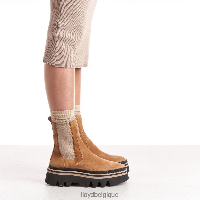 LLOYD bottines à enfiler en cuir brut femmes brun 4Z6Z66946 chaussures