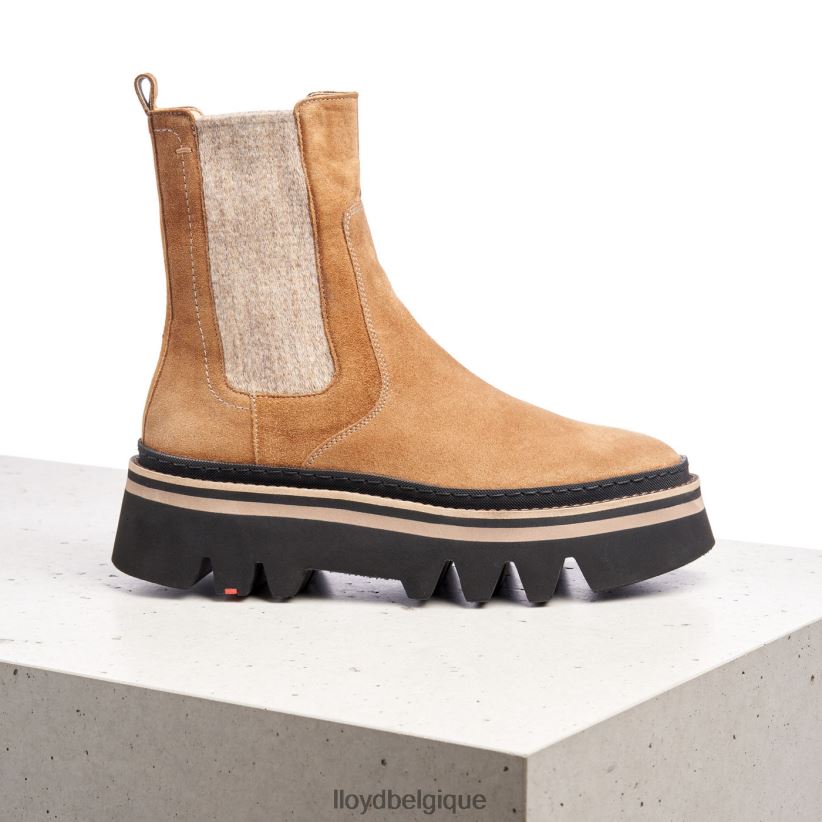 LLOYD bottines à enfiler en cuir brut femmes brun 4Z6Z66946 chaussures