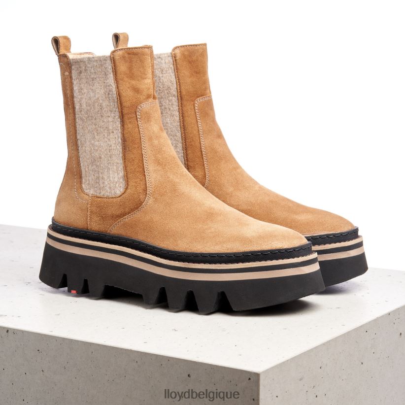 LLOYD bottines à enfiler en cuir brut femmes brun 4Z6Z66946 chaussures