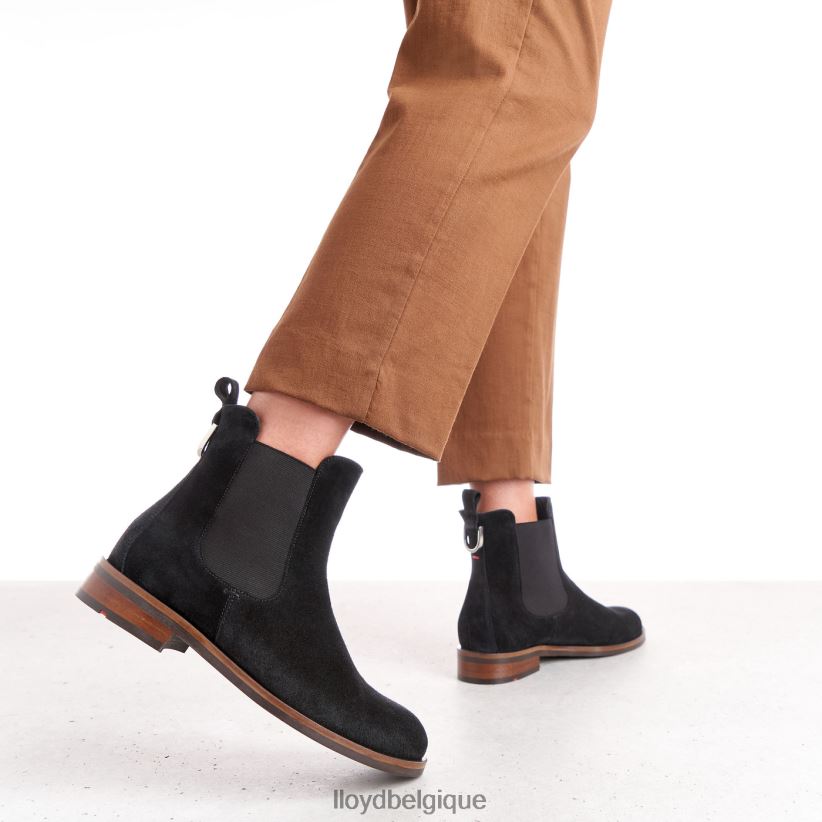 LLOYD bottines à enfiler en cuir brut femmes noir 4Z6Z66975 chaussures