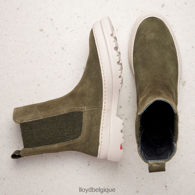 LLOYD bottines à enfiler en cuir brut femmes vert 4Z6Z66926 chaussures