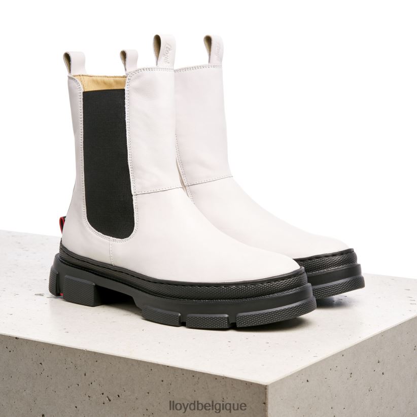 LLOYD bottines à enfiler en cuir lisse femmes blanc 4Z6Z66875 chaussures
