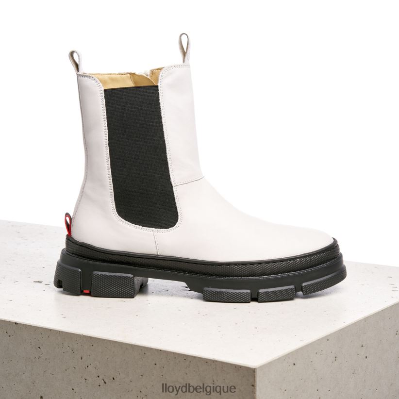 LLOYD bottines à enfiler en cuir lisse femmes blanc 4Z6Z66875 chaussures