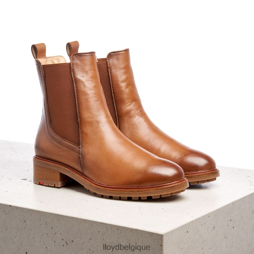 LLOYD bottines à enfiler en cuir lisse femmes brun 4Z6Z66964 chaussures