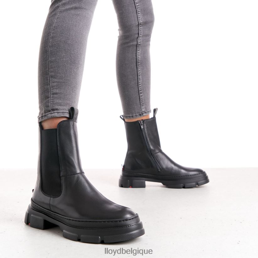 LLOYD bottines à enfiler en cuir lisse femmes noir 4Z6Z66954 chaussures