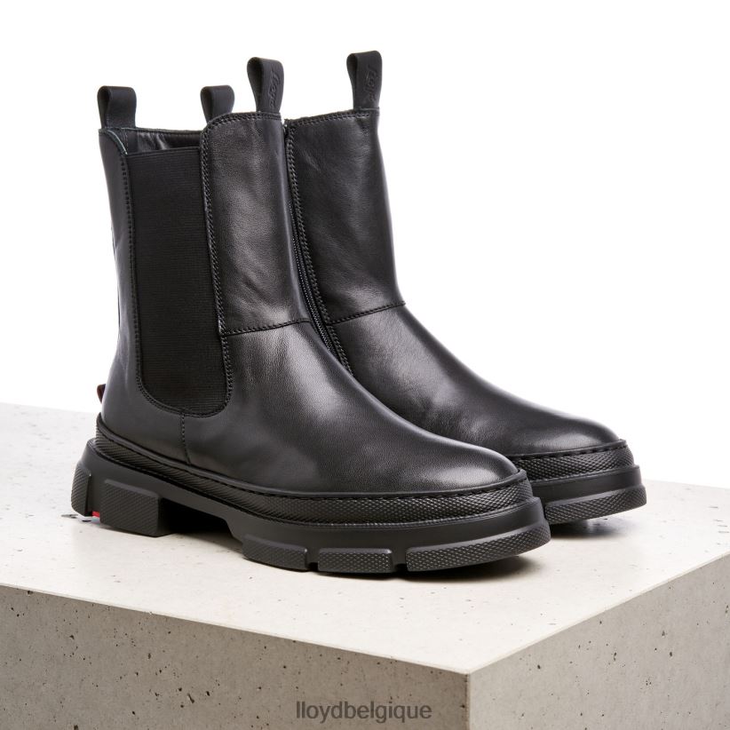 LLOYD bottines à enfiler en cuir lisse femmes noir 4Z6Z66954 chaussures