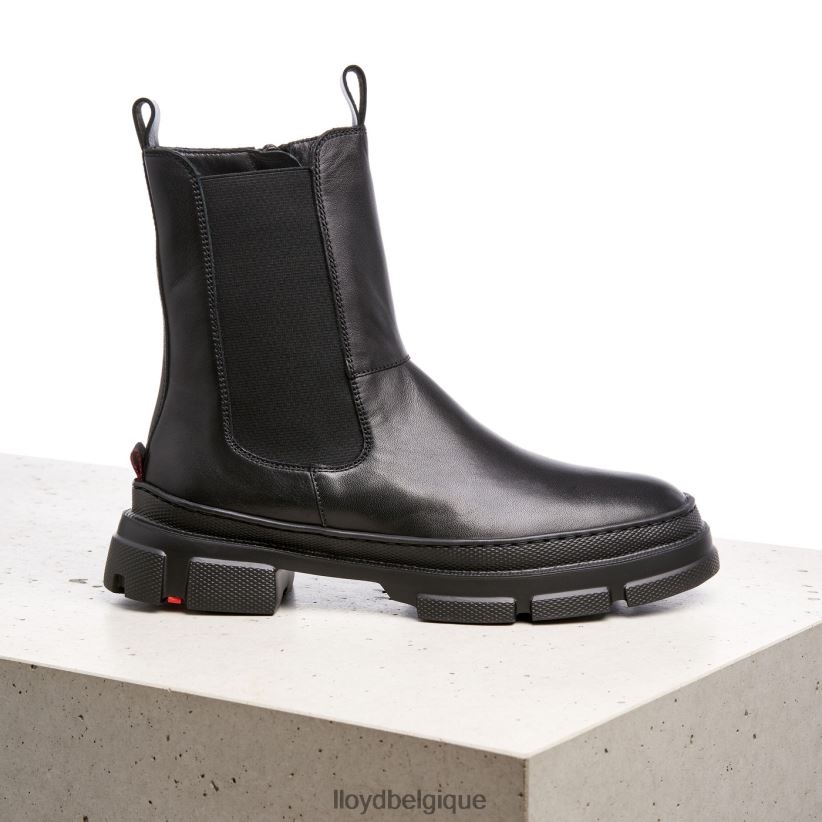 LLOYD bottines à enfiler en cuir lisse femmes noir 4Z6Z66954 chaussures