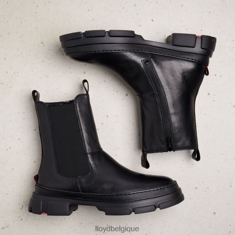 LLOYD bottines à enfiler en cuir lisse femmes noir 4Z6Z66954 chaussures