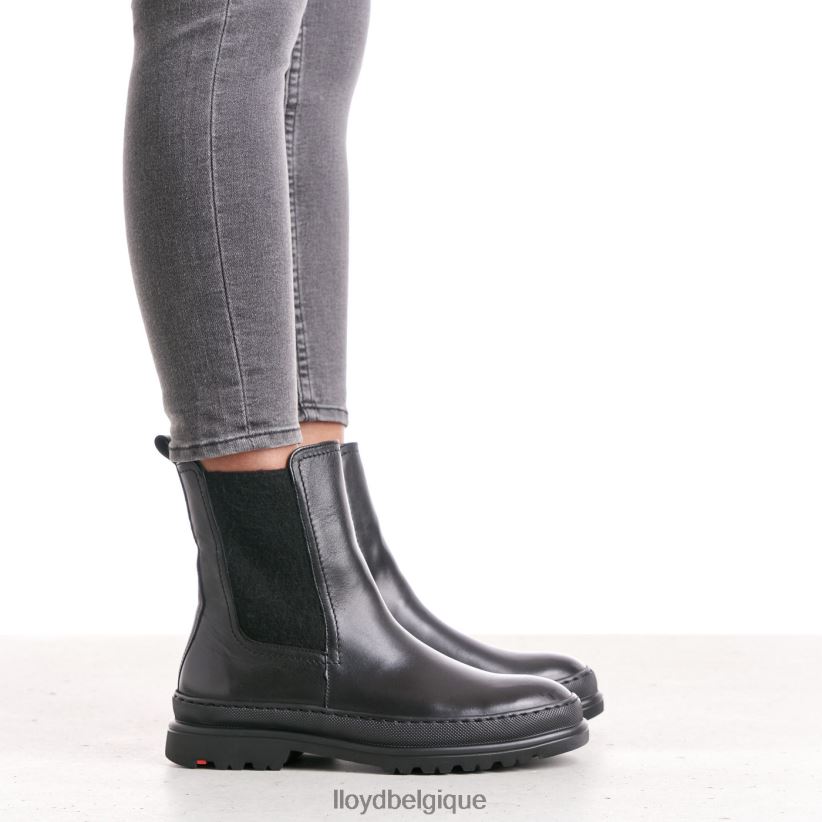 LLOYD bottines à enfiler en cuir lisse femmes noir 4Z6Z66958 chaussures