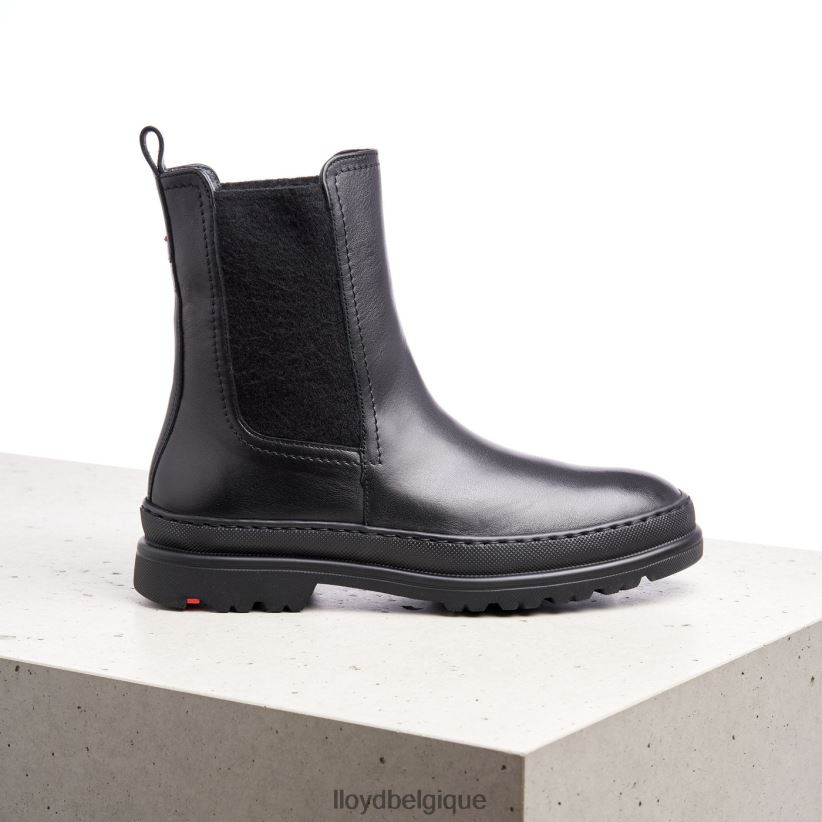 LLOYD bottines à enfiler en cuir lisse femmes noir 4Z6Z66958 chaussures