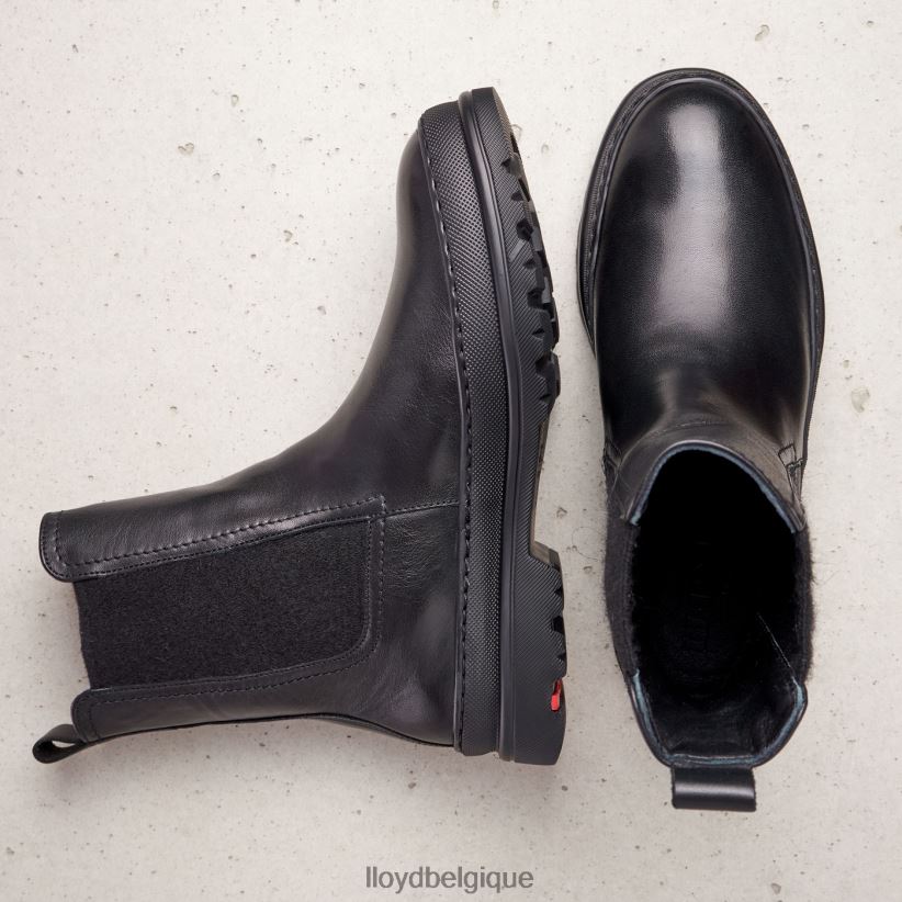 LLOYD bottines à enfiler en cuir lisse femmes noir 4Z6Z66958 chaussures