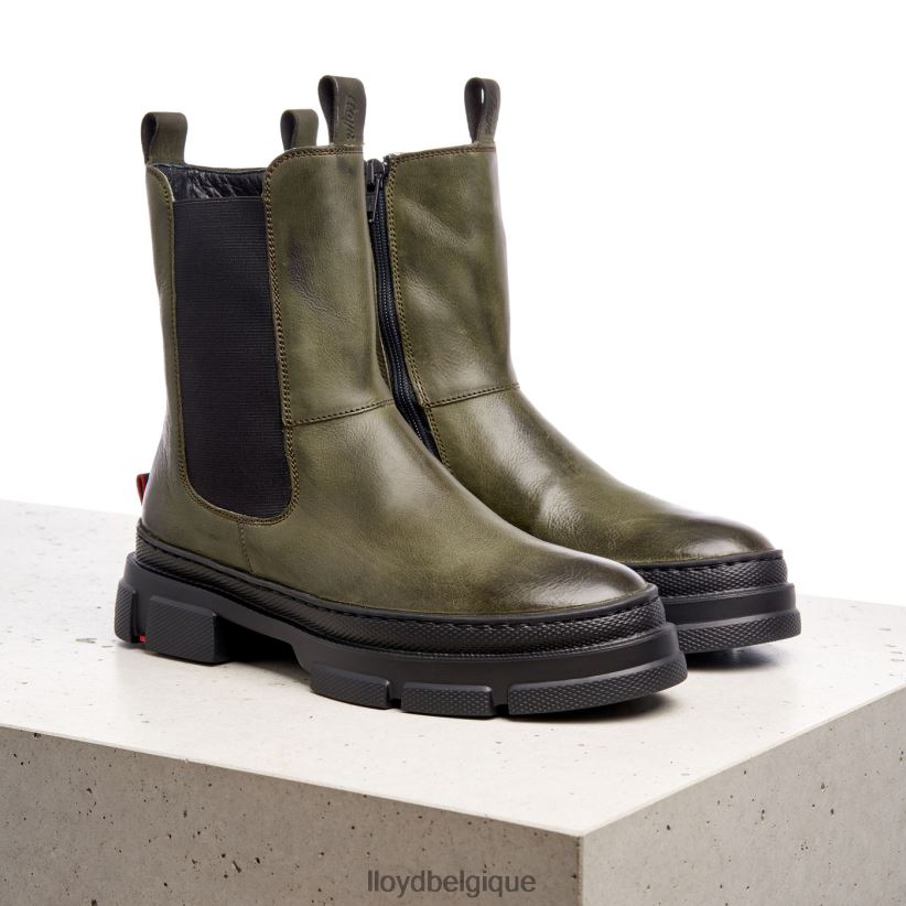 LLOYD bottines à enfiler en cuir lisse femmes vert 4Z6Z66930 chaussures
