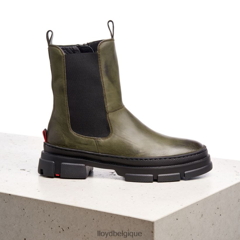 LLOYD bottines à enfiler en cuir lisse femmes vert 4Z6Z66930 chaussures