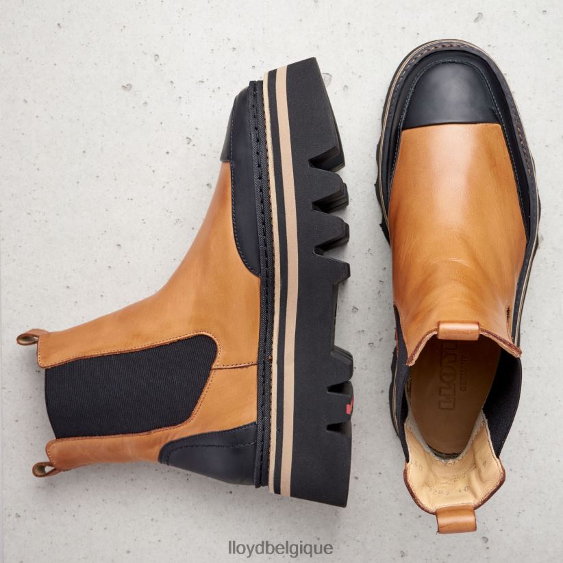 LLOYD bottines à enfiler à semelle en caoutchouc femmes brun 4Z6Z66943 chaussures