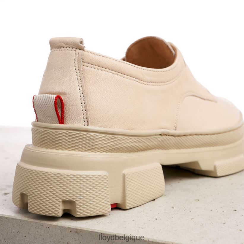 LLOYD demi-chaussures en cuir lisse à lacets femmes beige 4Z6Z661178 chaussures