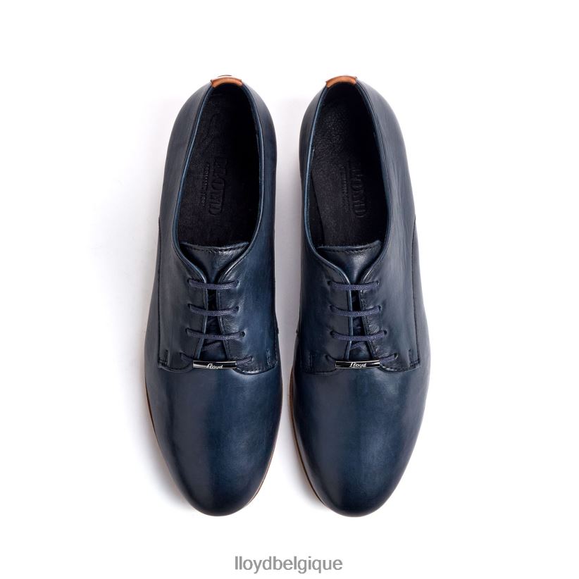 LLOYD demi-chaussures en cuir lisse à lacets femmes bleu 4Z6Z661066 chaussures