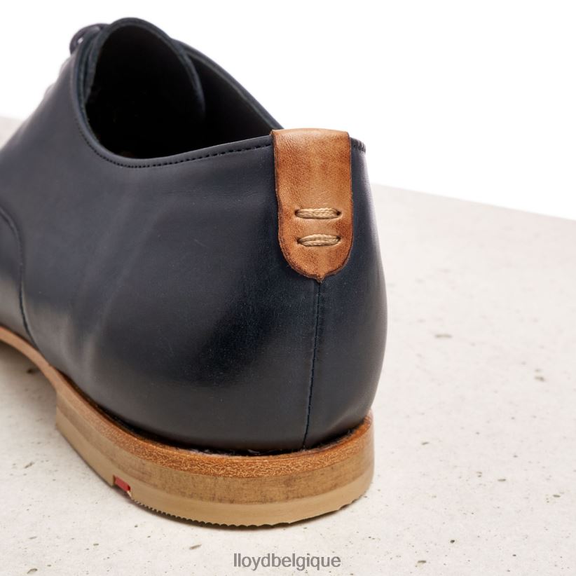 LLOYD demi-chaussures en cuir lisse à lacets femmes bleu 4Z6Z661066 chaussures