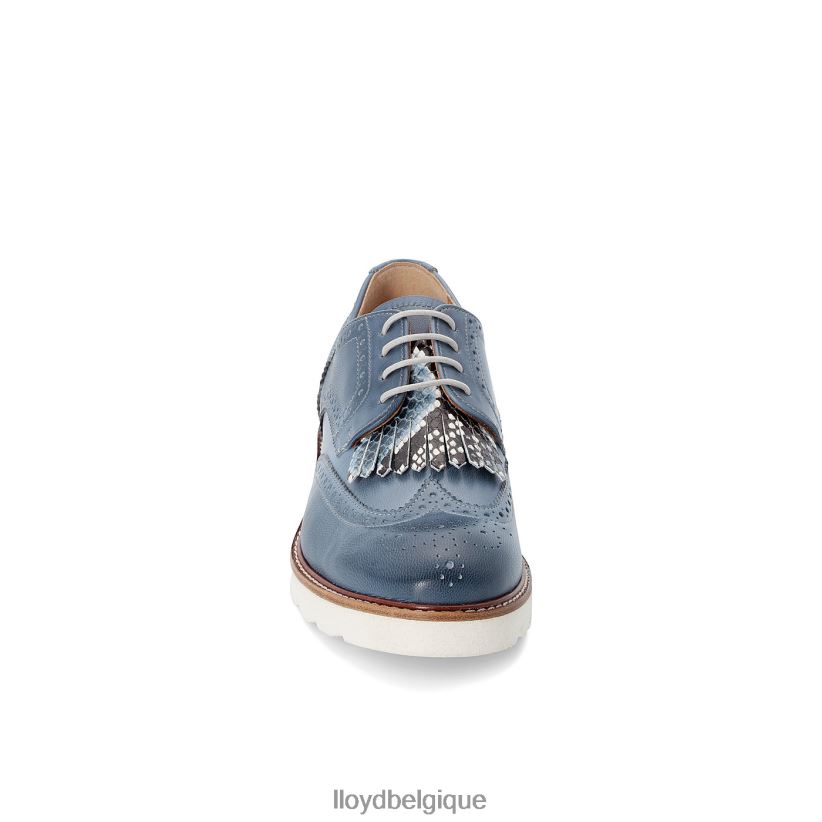 LLOYD demi-chaussures en cuir lisse à lacets femmes bleu 4Z6Z661189 chaussures