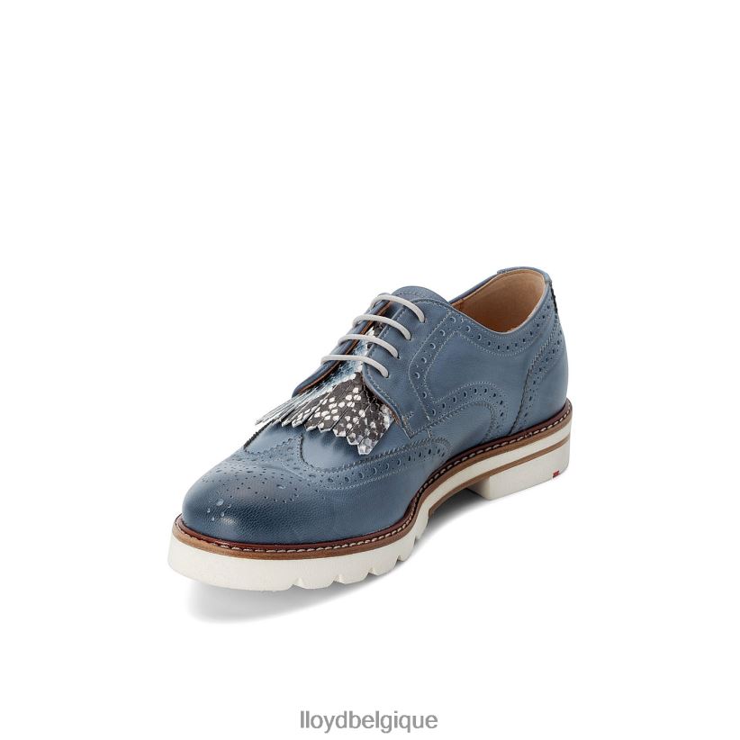 LLOYD demi-chaussures en cuir lisse à lacets femmes bleu 4Z6Z661189 chaussures