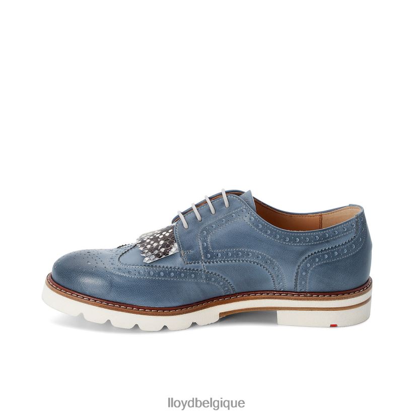LLOYD demi-chaussures en cuir lisse à lacets femmes bleu 4Z6Z661189 chaussures