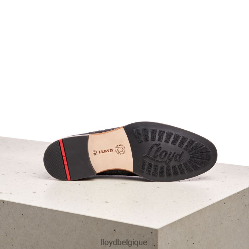 LLOYD demi-chaussures en cuir lisse à lacets femmes noir 4Z6Z661076 chaussures